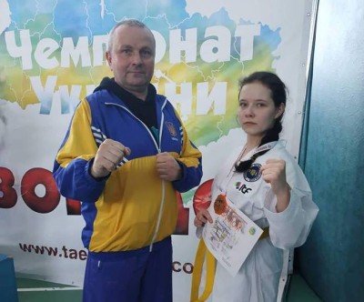 Роксолана Рейнирович з тренетом Віталієм Шкрабою